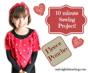 Easy Fleece Sewing Project Poncho