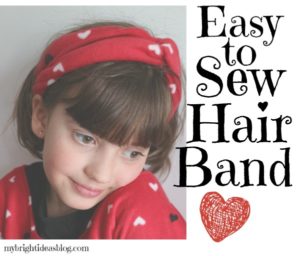 Easy 5 minute sewing project. Sew a quick hairband from fleece!