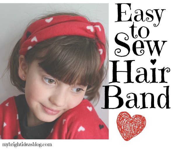 Easy 5 minute sewing project. Sew a quick hairband from fleece!