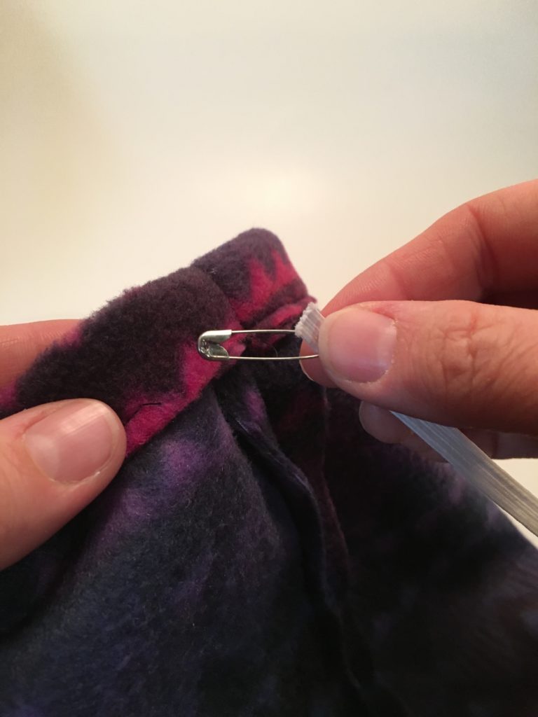 How to sew a fleece winter hat. This has a hole for your pony tail. mybrightideasblog.com