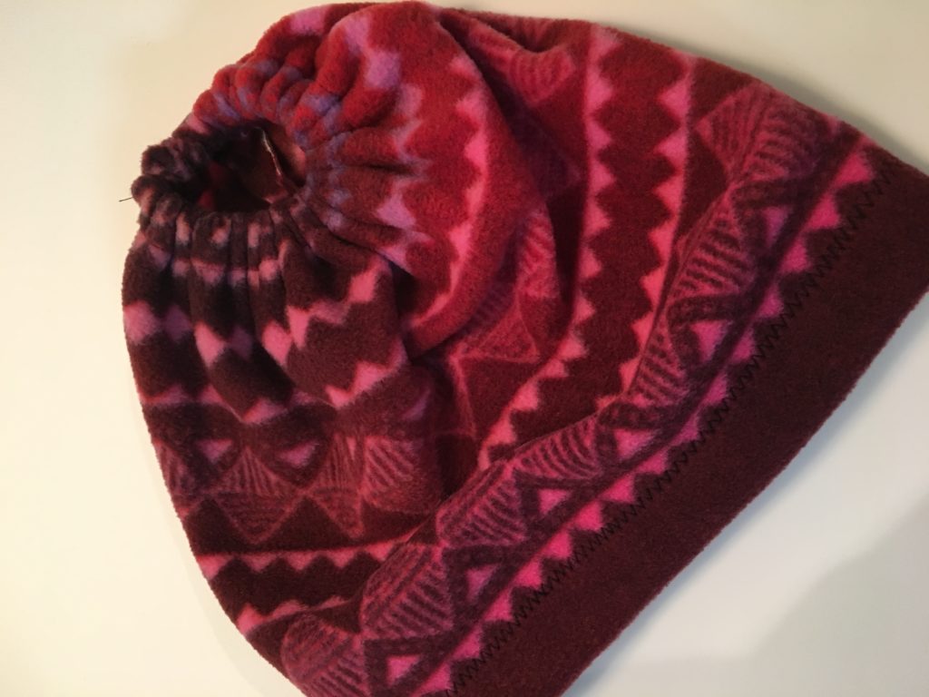Make a Fleece Pony Tail Winter Hat. Easy Sewing Project! mybrightideasblog.com