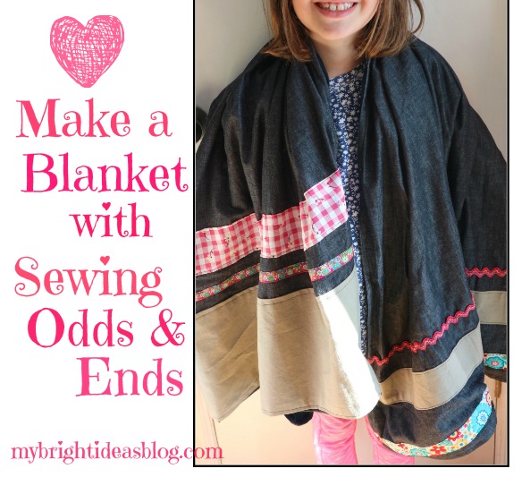 Use up Sewing Scraps-Sew it to a Picnic Blanket. What to make with fabric scraps. Easy Projects!
