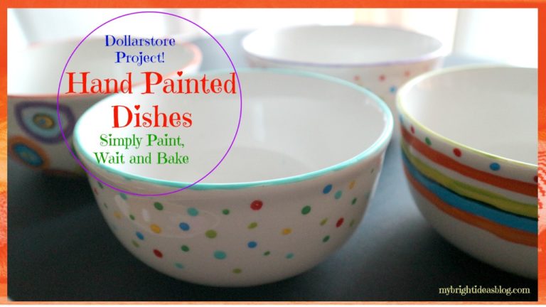 Hand Paint Bowls, Mugs, Wineglasses to Personalize and make each one an original. mybrightideasblog.com