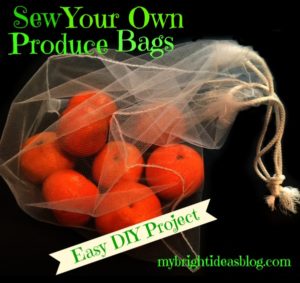 Solution to plastic produce bags. Sew easy and inexpensive produce bags for the grocery store or farmers market. Super easy and fast sewing project...and good for the enviroment.