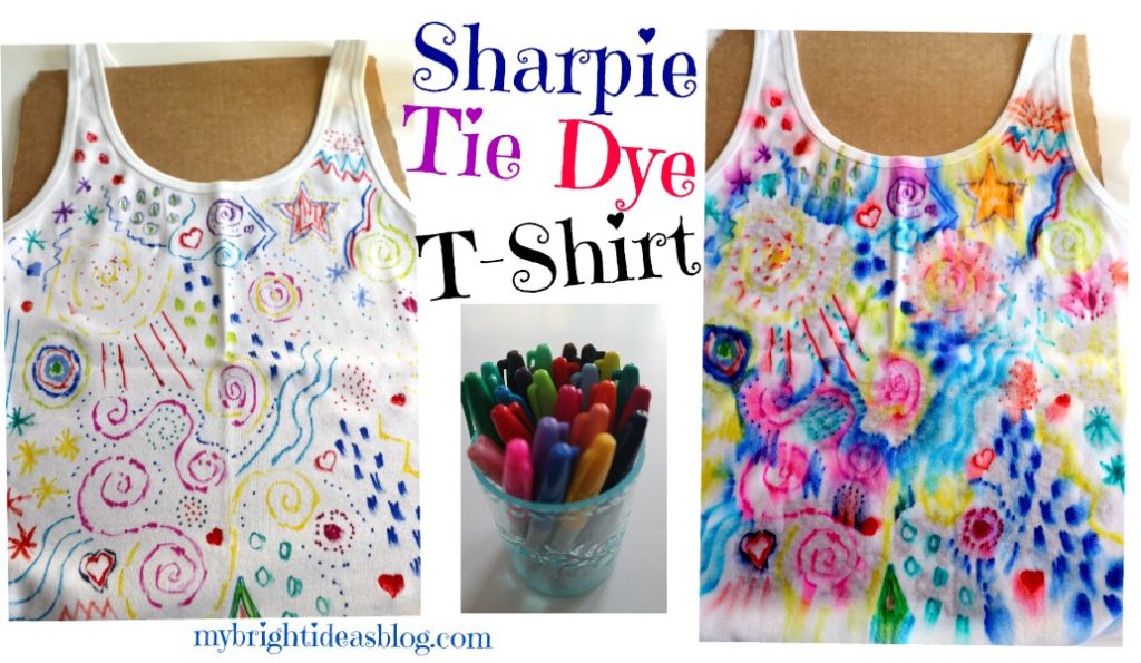 How to Make a Sharpie Tie Dye Shirt Tutorial! mybrightideasblog.com