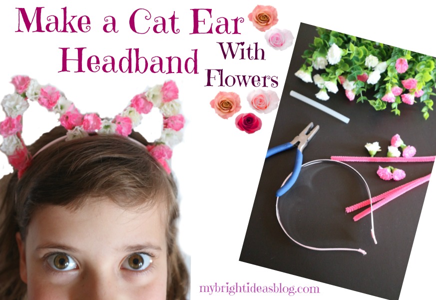 Kitty Cat Ear Headband -Easy to make mybrightideasblog.com
