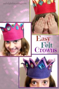 Easy to Make Felt Crowns Great for Kids Princess Party mybrightideasblog.com