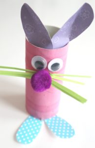 Bunny rabbit craft made from toilet paper rolls mybrightideasblog.com