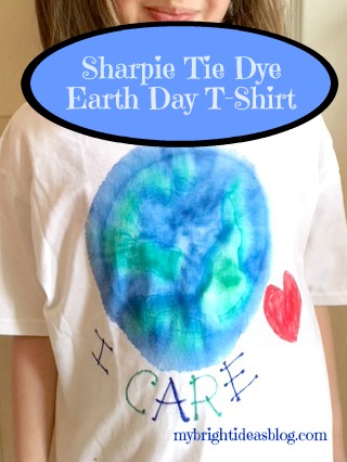 Sharpie Tie Dye Earth Day T-Shirt. mybrightideasblog.com