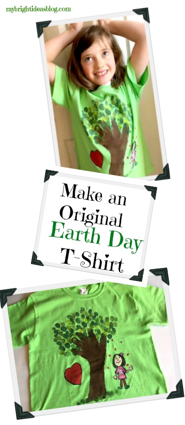 Its so easy to make a one of a Kind green Earth Day T-shirt. mybrightideasblog.com