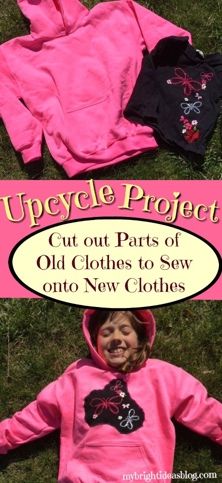 Reuse your favourite baby clothes by cutting the best parts out and sewing it as an applique on plain T-shirts. It's really easy! mybrightideasblog.com