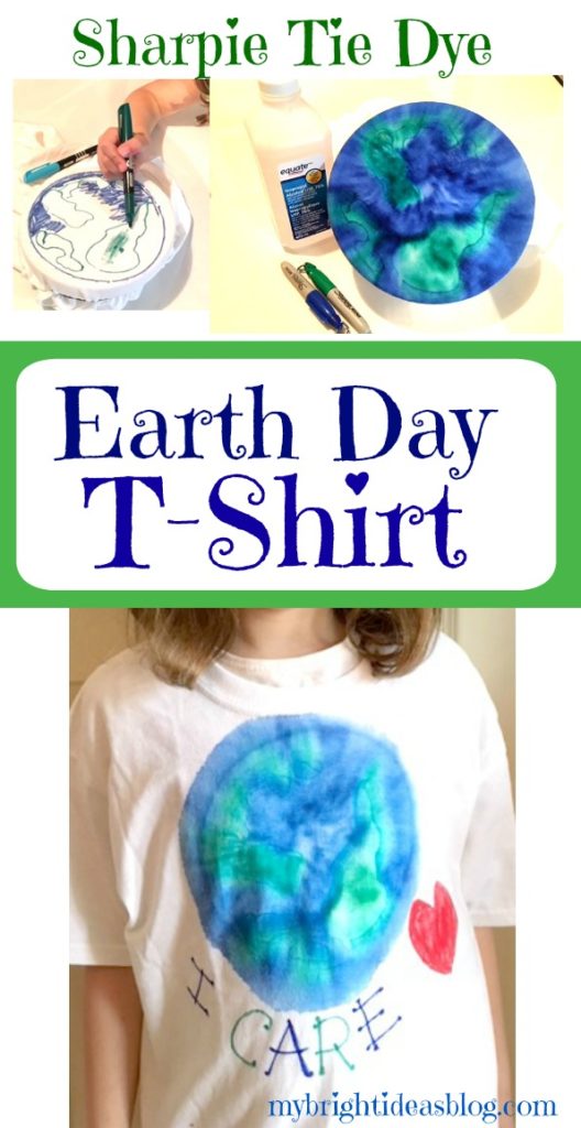 Sharpie Tie Dye Earth Day T-Shirt. Easy Project! mybrightideasblog.com
