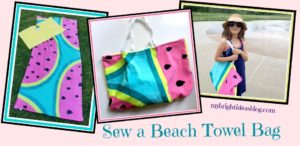 Make A Beach Bag From A Beach Towel And Hand Towel In 10 Minutes - My ...