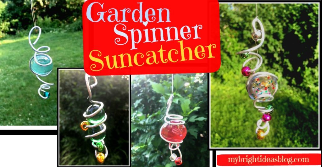 Garden Decoration Wind Spinner Suncatcher Wire Art Painted Stones