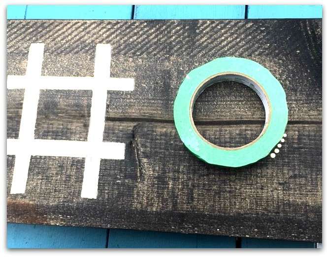 Make a Tic Tac Toe Board Game! A scrap of wood and ten stones and you have a super easy wood project! mybrightideasblog.com