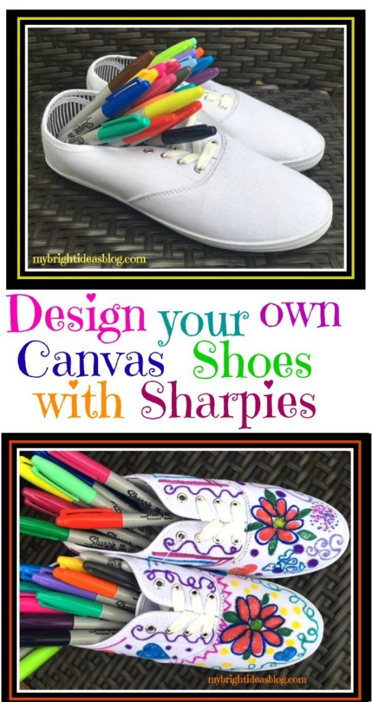 Tie Dye Sharpie Canvas Runners. What a fun back to school easy kids craft! mybrightideasblog.com