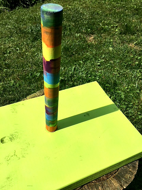 Make an educational outdoor nature craft. Easy fun project to make a sundial. mybrightideasblog.com