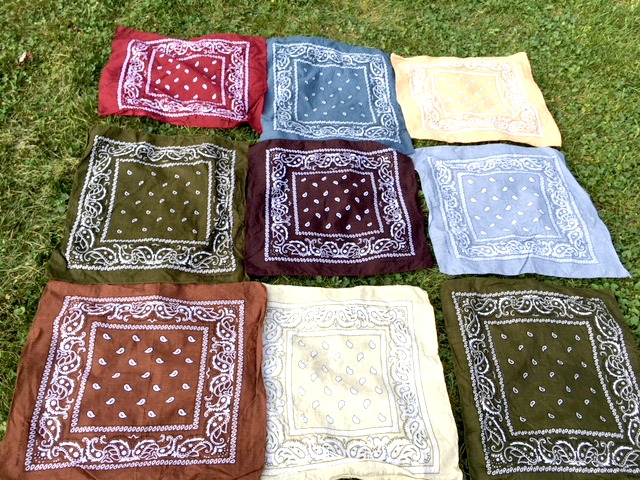 How to make a fall bandana tablecloth. Autumn picnics call for hankerchiefs for a quick sewing project. mybrightideasblog.com