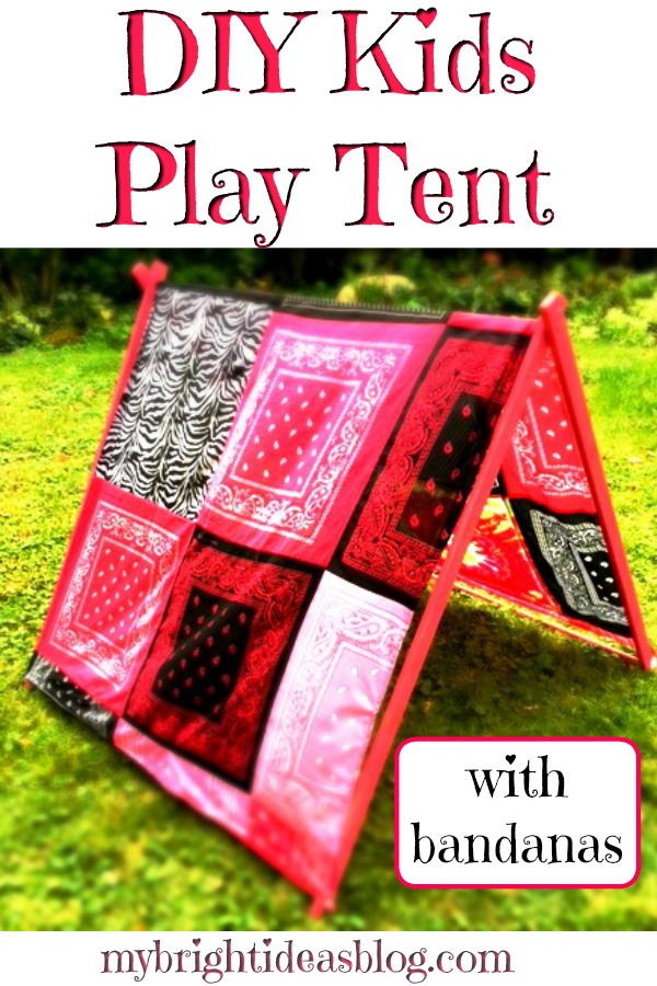How to make a kids play tent. Super easy woodworking project. mybrightideasblog.com