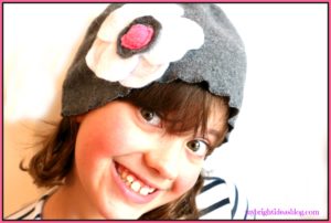 How to sew an easy fleece winter hat. Easy sewing project! mybrightideasblog.com