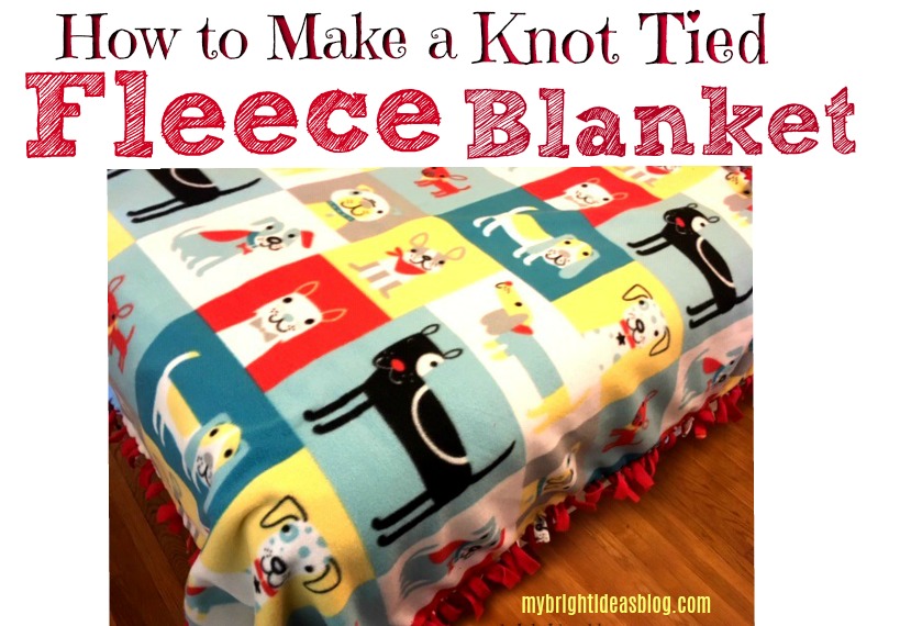 How to Make a No Sew Fleece Blanket Without Knots - Adventures of a DIY Mom