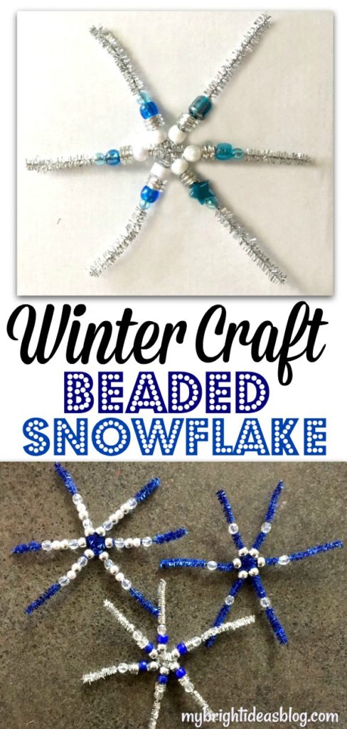 Beaded Pipe Cleaner Snowflakes - Easy Winter Craft! - My Bright Ideas