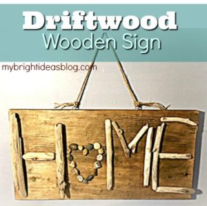 Easy DIY Craft. Make a HOME sign out of driftwood. mybrightideasblog.com