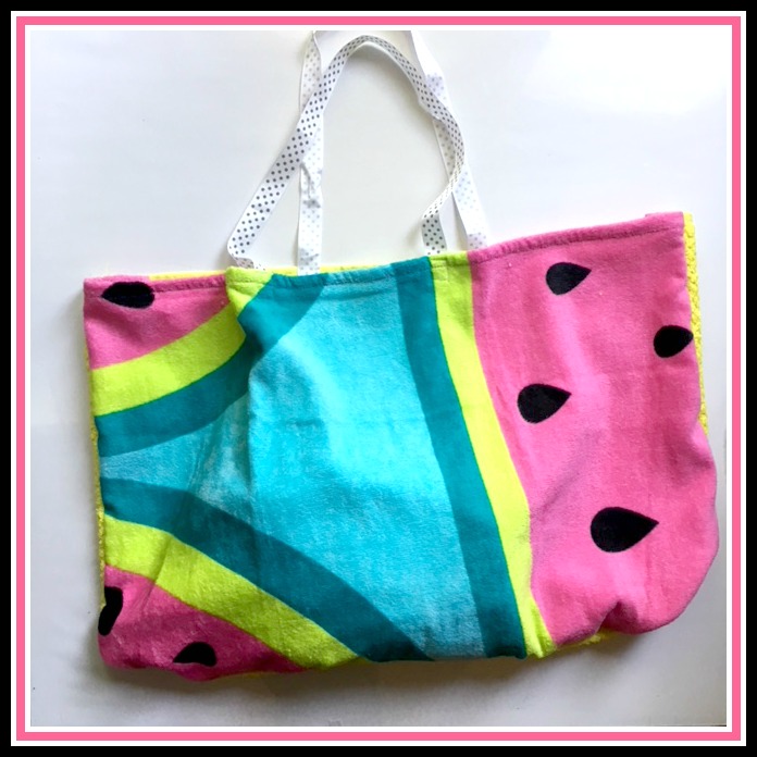 Make a Beach Bag from a Beach Towel and Hand Towel in 10 minutes - My ...