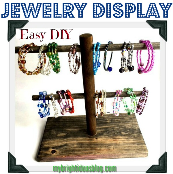 Make an easy jewelry display stand in just a few steps! mybrightideasblog.com